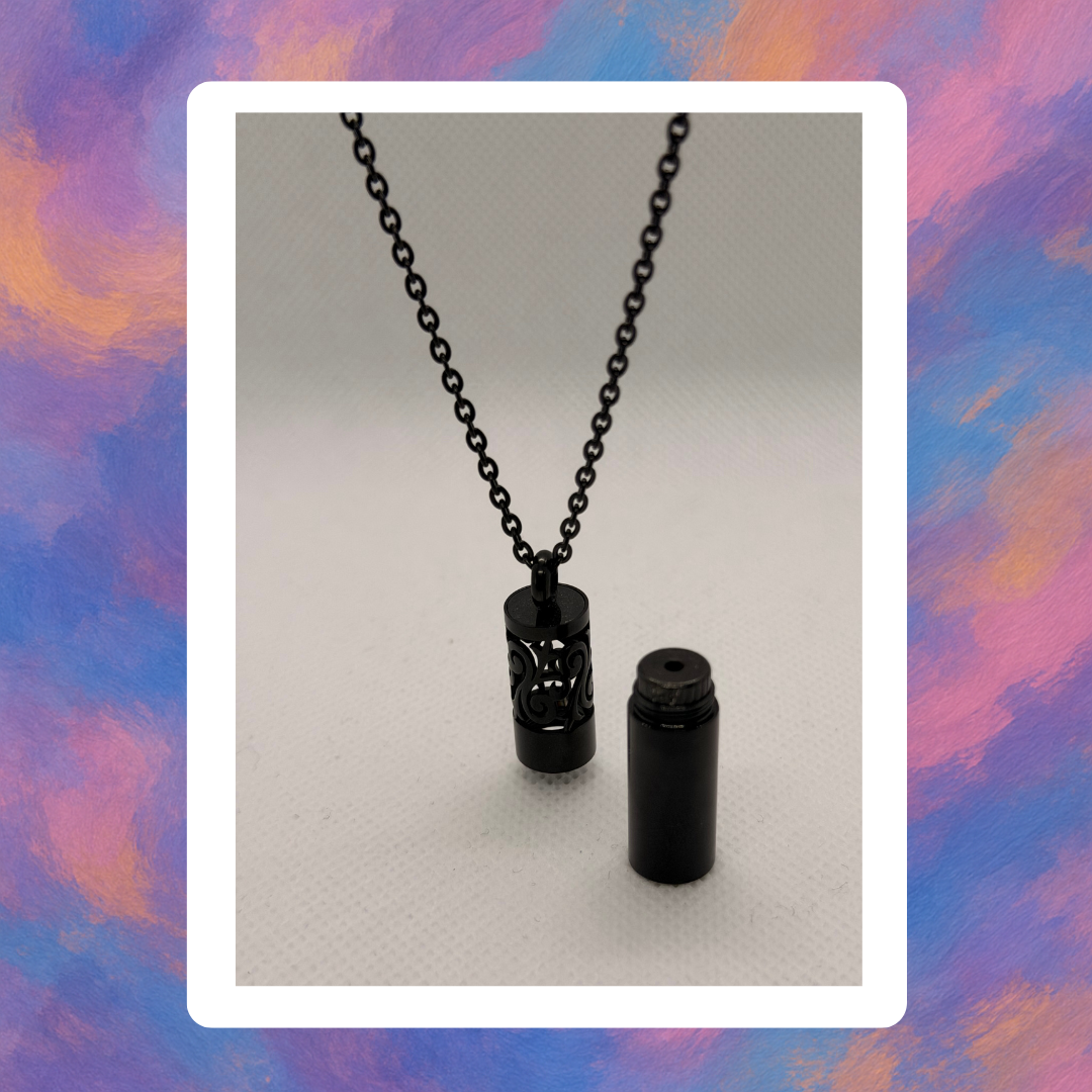 Pendentif diffuseur d’huiles essentielles – Réservoir noir élégant