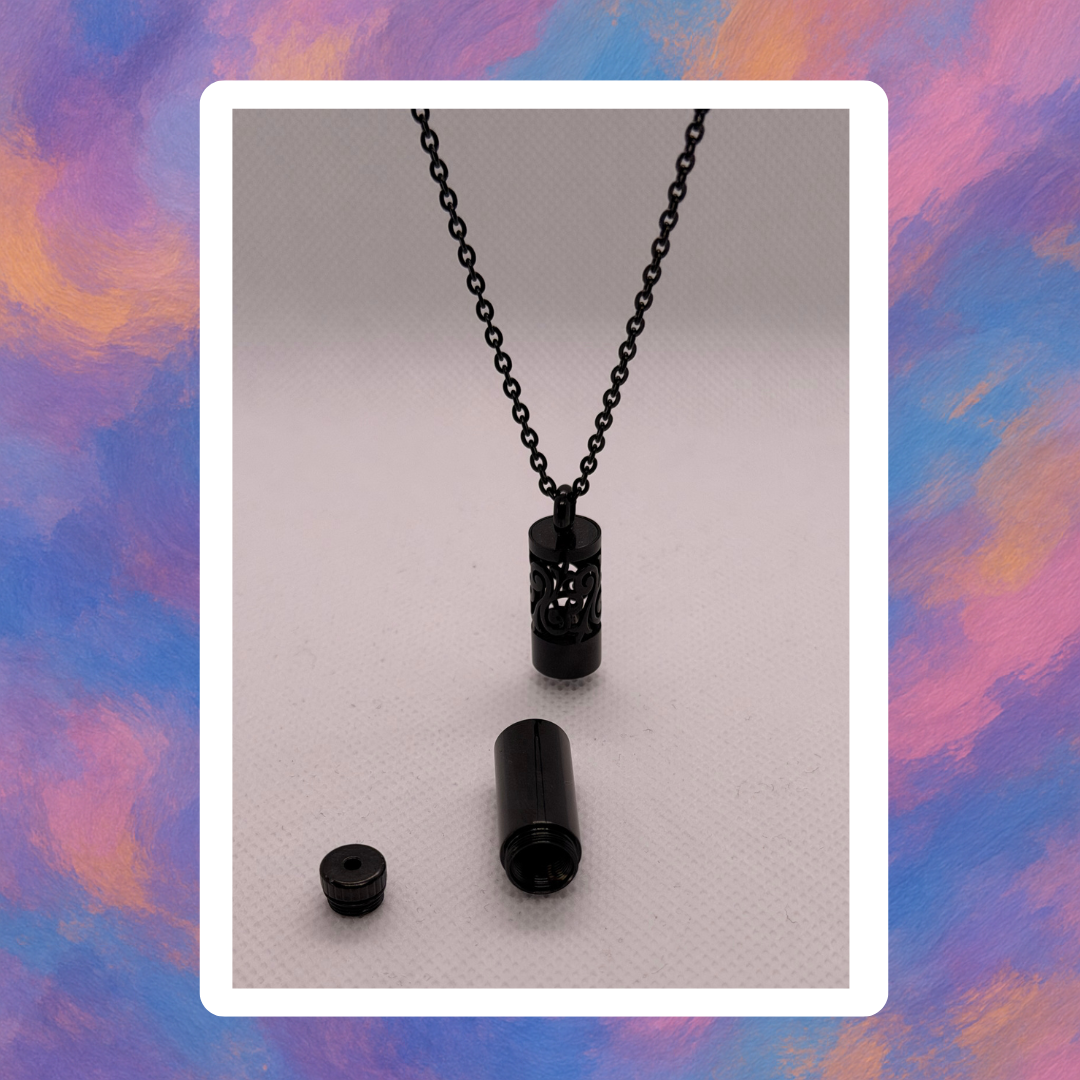 Pendentif diffuseur d’huiles essentielles – Réservoir noir élégant