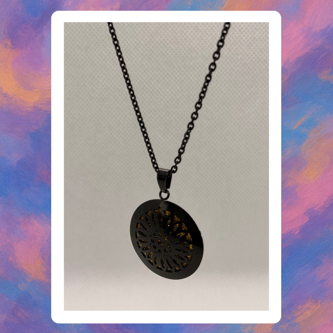 Pendentif diffuseur d’huiles essentielles –&nbsp; noir élégant
